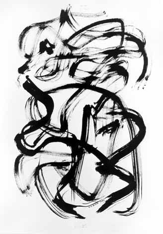 John J BLOM "Outburst Series I. - Chaos", 1983 - Indian ink on paper - 49x31 cm (PELMAMA) THF