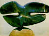 Zoltan BORBEREKI "Butterfly" 1974 in sodalite, exhibited at ART6'75 - Sackler Collection, New York
