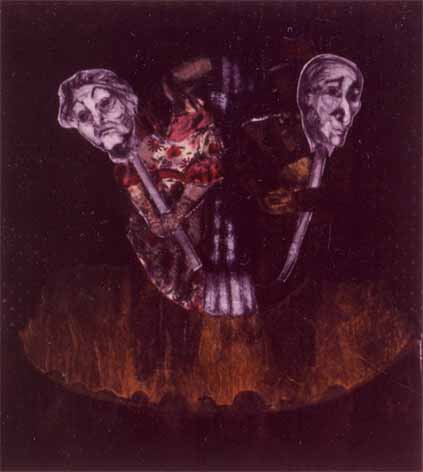Erna BODENSTEIN "Paper Theatre, Act I.", 1985 - papier coll and drypoint - ed. 1/5