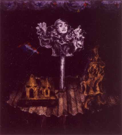 Erna BODENSTEIN "Paper Theatre, Act II.", 1985 - papier coll and drypoint - ed. 1/5