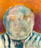 Herman Van NAZARETH "Head in Blue", 1968 - acrylic/board - 69x60 cm (PELMAMA)