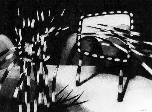 John CLARKE "Drive-In Series XVII.", 1984 - Pastel - 78x106 cm (PELMAMA) THF
