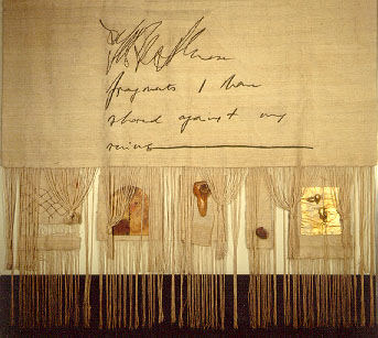Judith MASON "These fragments I have shored against my ruins", 1976 - tapestry - 210x234 cm