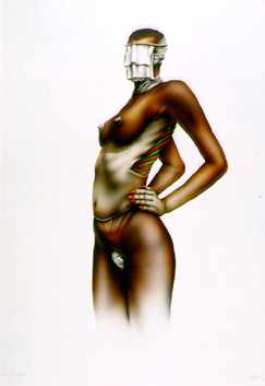 Norman CATHERINE "Just thin layers", 1977  - airbrush - 089x064 cm (PELMAMA) © Norman CATHERINE