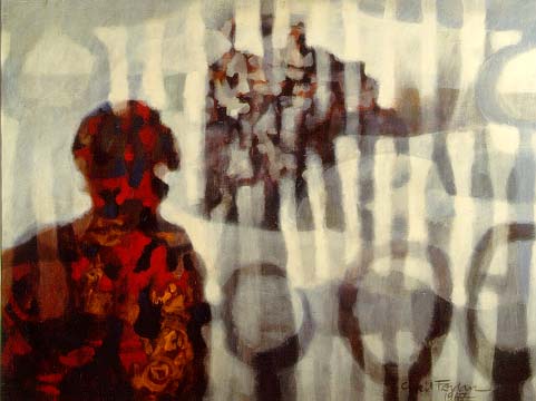 Cyril FRADAN "Impressions", 1967 - acrylic/canvas - 91x121 cm (PELMAMA)