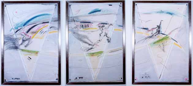 Maryna HUYSER - 'n Perd, 'n Vis, 'Voël, 1984 (triptych)