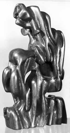Richard MABASO "The Devil's Angel", 1982 - Yarra wood - 42x11x24 cm (PELMAMA)