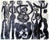 Isaac 'NKOANA "Tribal totems", 1976 - woodcut 2/10 - 45x55 cm