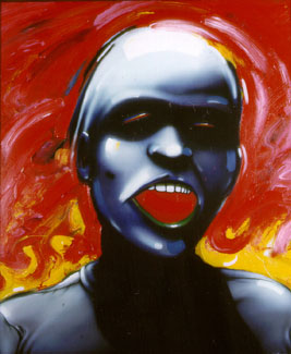 Norman CATHERINE "Apocalypse", 1982/84  - acrylic on canvas - 093.5x076 cm (PELMAMA) © Norman CATHERINE
